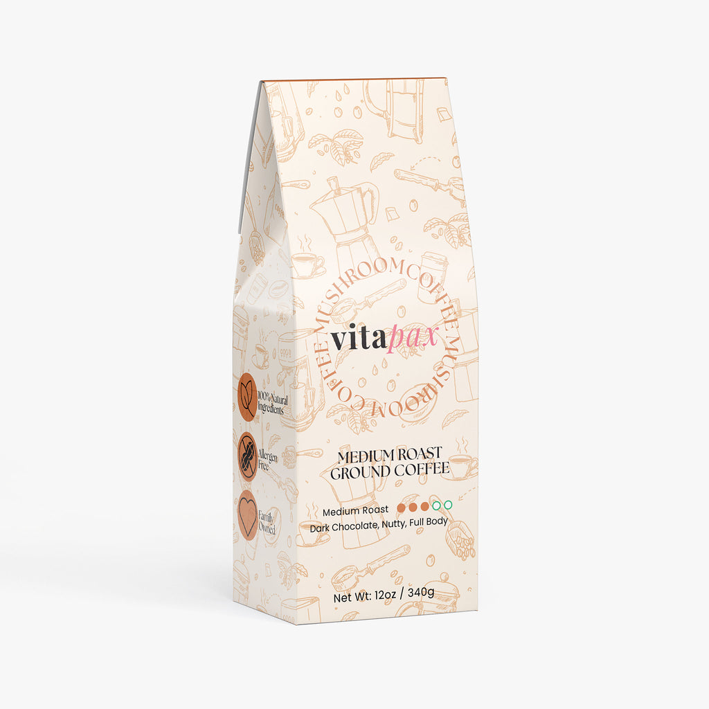 Mushroom Coffee - Lion’s Mane & Chaga - Medium Roast (12oz)